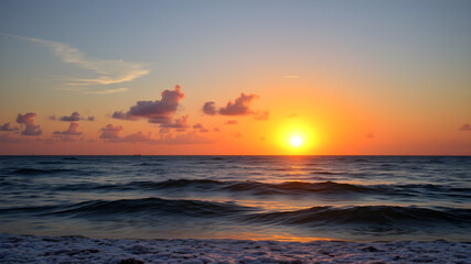 Obraz premium A beautiful great sunset over the sea