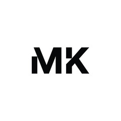 MK monogram logo design letter text name symbol monochrome logotype alphabet character simple logo