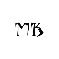 MK monogram logo design letter text name symbol monochrome logotype alphabet character simple logo