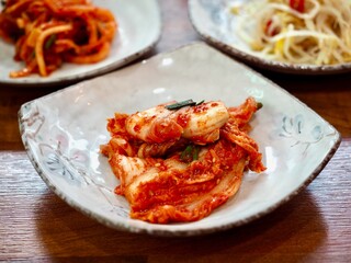 한국 전통음식 배추김치 
