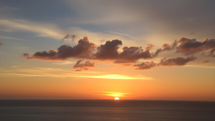 Obraz premium A beautiful great sunset over the sea