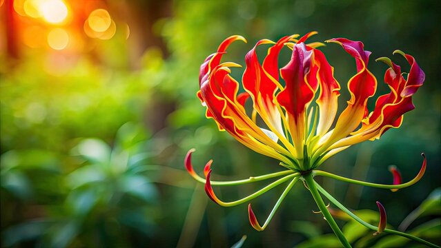 Flame Lily, Gloriosa Superba, Zimbabwe National Flower, Australian Wildflower, Exotic Flower, Red Flower, Climbing Plant, Vibrant Bloom