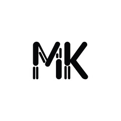 MK monogram logo design letter text name symbol monochrome logotype alphabet character simple logo