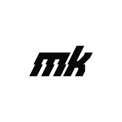 MK monogram logo design letter text name symbol monochrome logotype alphabet character simple logo