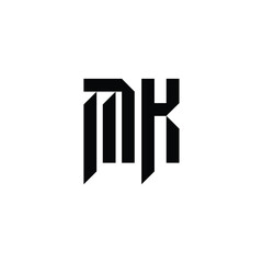 MK monogram logo design letter text name symbol monochrome logotype alphabet character simple logo