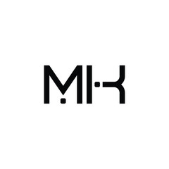 MK monogram logo design letter text name symbol monochrome logotype alphabet character simple logo