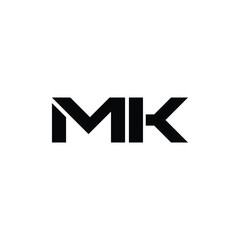 MK monogram logo design letter text name symbol monochrome logotype alphabet character simple logo