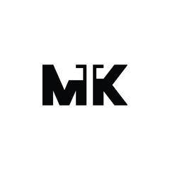 MK monogram logo design letter text name symbol monochrome logotype alphabet character simple logo