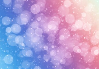 Obraz premium Ethereal bokeh background, dreamy soft focus, sparkling particles, blue and pink gradient, magical atmosphere, glowing orbs of light