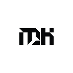 MK monogram logo design letter text name symbol monochrome logotype alphabet character simple logo