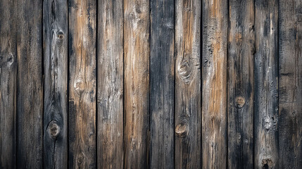 Fototapeta premium Dark Weathered Wood Texture: Rustic Wooden Background, Aged Timber Planks, Vintage Wall