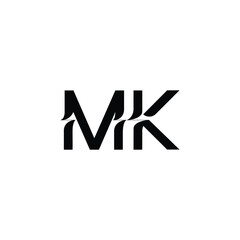 MK monogram logo design letter text name symbol monochrome logotype alphabet character simple logo