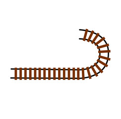 Railway train track vector