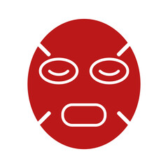 Make up and skin care red colored icon pack