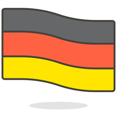 german flag vector illustration