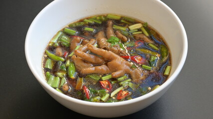 spicy chicken soup with chilli, Thai food