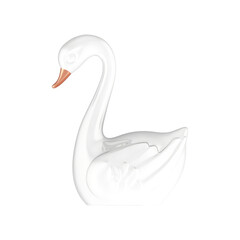 swan on white