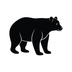 silhouette of a bear vector illustration