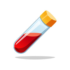 Blood test tube vector isolated on white background.