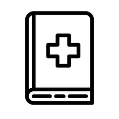 Obraz premium health book outline style