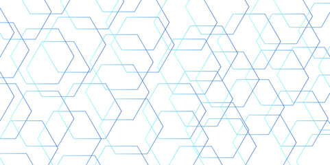 Illustration, hexagonal background. Digital geometric abstraction with lines. Abstract background with hexagon, modern abstract polygonal pattern. Background with white and black lines 3d Hexagonal.