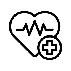 heart detector outline style