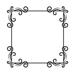 square frames with floral ornament