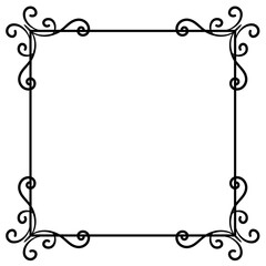 square frames with floral ornament