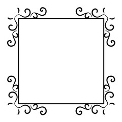 square frames with floral ornament