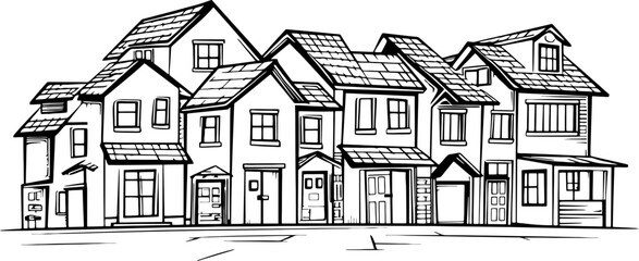 Handdrawn density housing drawing