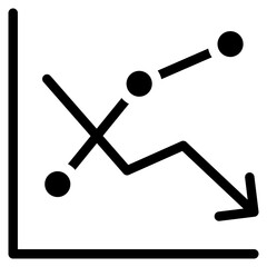 Line Graph Icons For Design Elements 