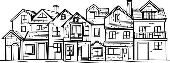 Handdrawn density housing drawing