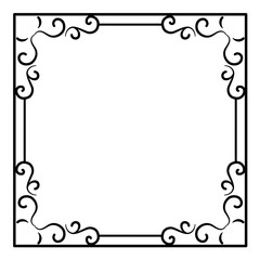 square frames with floral ornament