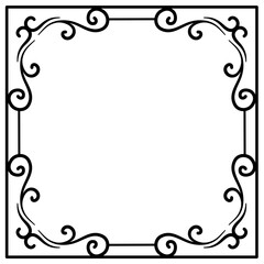 square frames with floral ornament