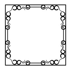 square frames with floral ornament