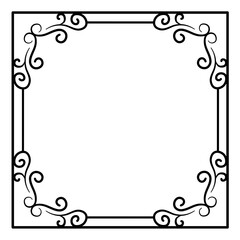 square frames with floral ornament