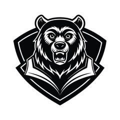 a angry bear head vector illustration