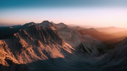 Majestic Mountain Range at Sunrise