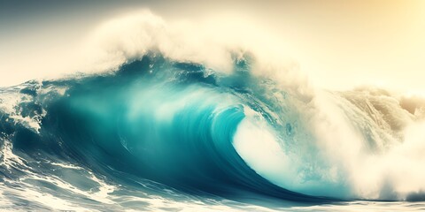 Majestic ocean wave crashing.