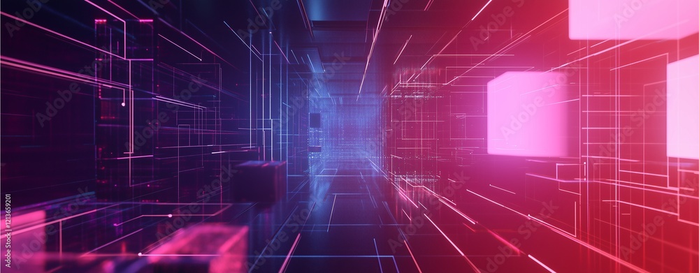 Poster futuristic digital background with technology and data