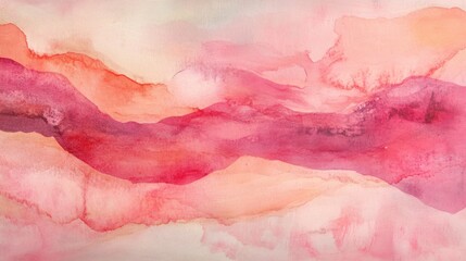 Fototapeta premium An abstract pink watercolor background with bold washes and layered textures, perfect for a soft yet vibrant artistic design.