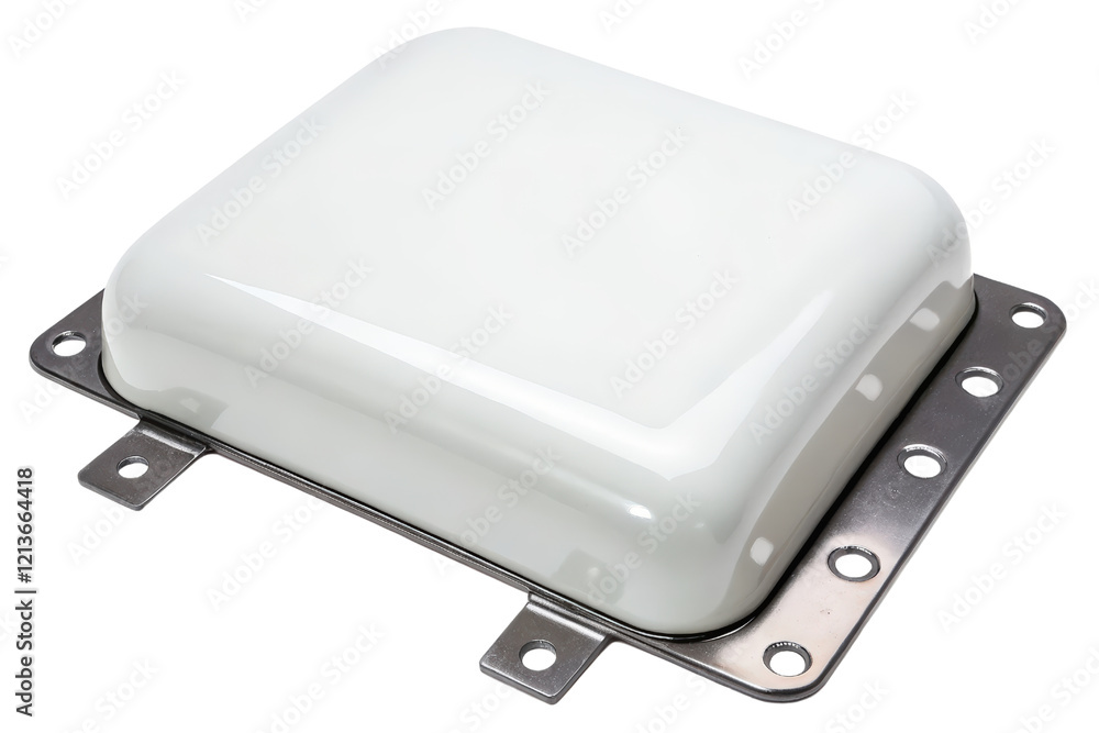 Aufkleber white rectangular electronic component isolated with transparent background