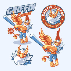 Griffin Baseball Mascot Character