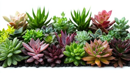 Obraz premium A Colorful Arrangement Of Succulent Plants