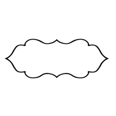 Old fashioned die-cut frame contour 