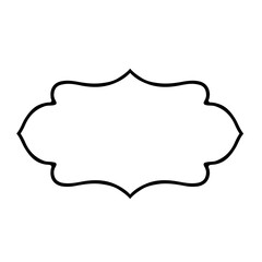 Old fashioned die-cut frame contour 