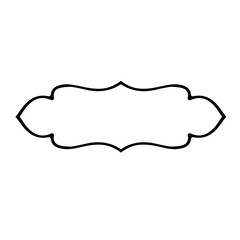 Old fashioned die-cut frame contour 