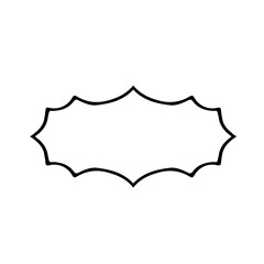Old fashioned die-cut frame contour 