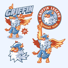 Griffin Baseball Mascot Character