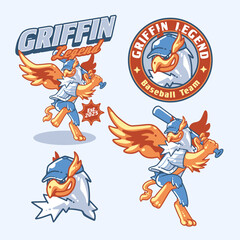 Griffin Baseball Mascot Character